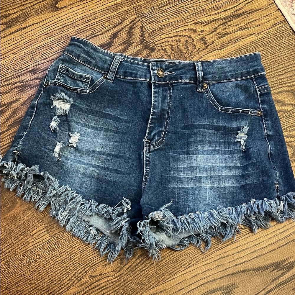 Distressed Denim Women Shorts